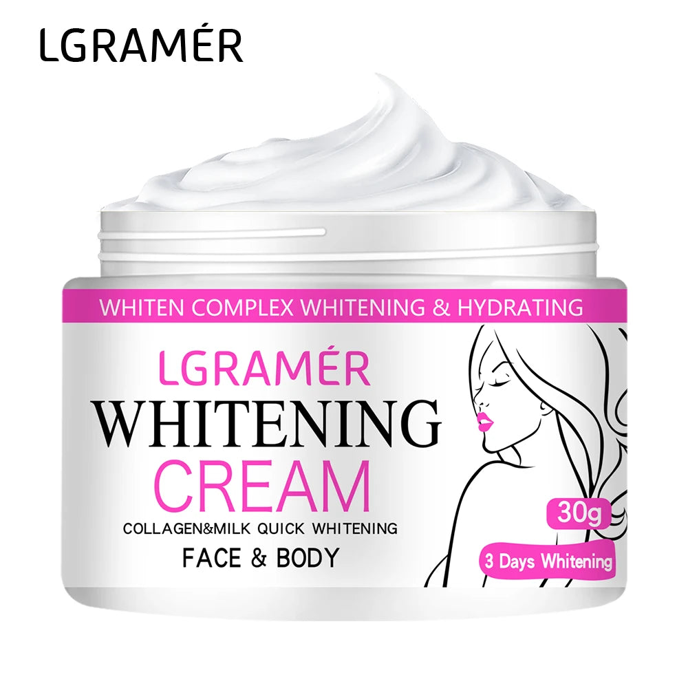 Face & Body Brightening Cream – Neck, Knees, Underarm & Inner Thigh Skin Tone Lightening Moisturizing Nourishing Skincare Lotion
