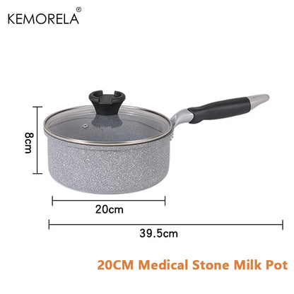 Durable Stone Frying Pan – 20/24/26/28cm Non-Stick Skillet for Pancakes, Eggs & Induction Cooking