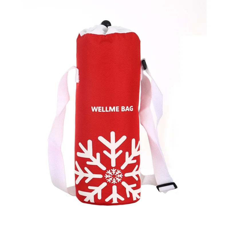 Portable Insulated Water Bottle Bag - Oxford Cloth Cooler Carrier for Camping & Outdoor Activities 1.5L