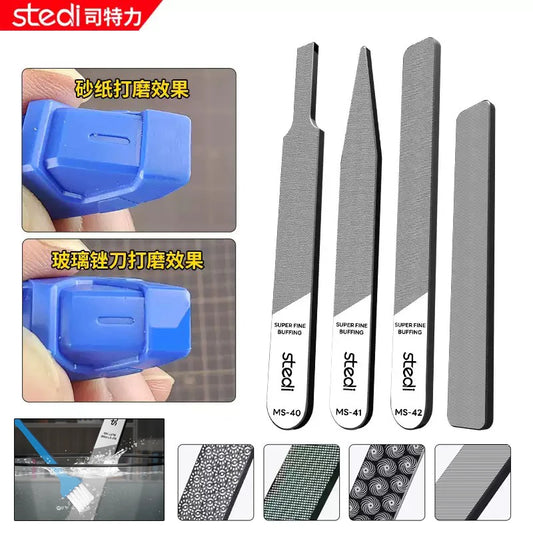 Stedi MS-46 Glass File Grinding Tool – Washable Durable Model Polisher for Military Kits, Optional #320–#1000 Mesh