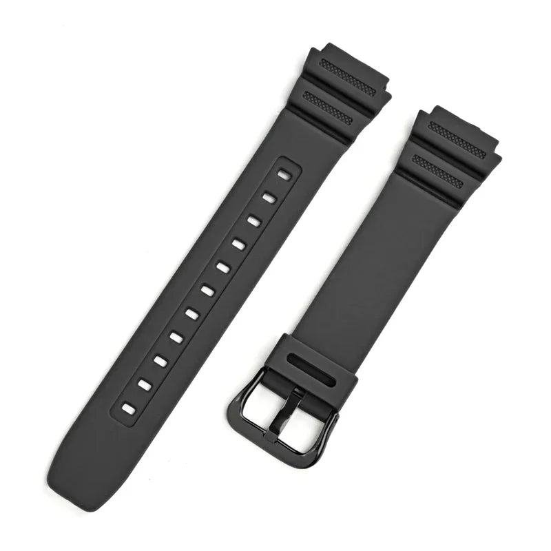 18mm Rubber Watch Strap for Casio G-Shock AQ-S810W, AE-1200, W-216H, W-735H, SGW-400 & MRW-200H - Universal Resin Replacement Watchband
