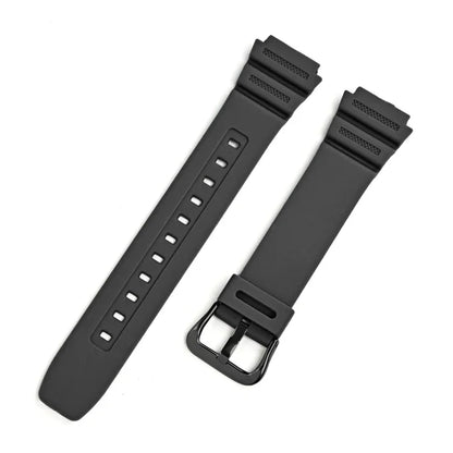 18mm Rubber Watch Strap for Casio G-Shock AQ-S810W, AE-1200, W-216H, W-735H, SGW-400 & MRW-200H - Universal Resin Replacement Watchband