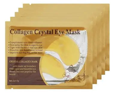 Gold Collagen Crystal Eye Masks - 20-Piece 10-Pair Firming & Moisturizing Under-Eye Patches
