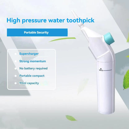 Portable High-Pressure Oral Irrigator – Manual Water Floss Toothpick for Deep Teeth Cleaning