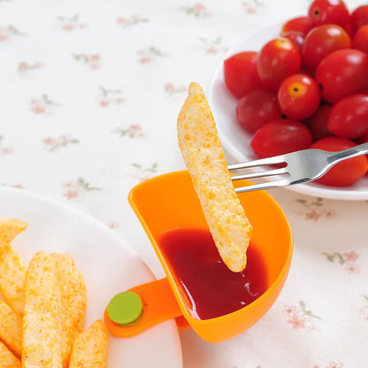 Set of 4 Dip Clip Bowl - Assorted Clip Containers for Salad Dressings, Sauces, and More - Kitchen Tool for Easy Dipping