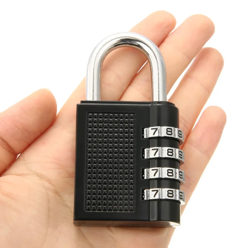 Metal 4-Digit Code Lock – Waterproof Outdoor Padlock for Suitcases, Luggage, Home Lockers & Room Security