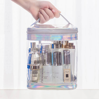 Clear PVC Makeup Bag – Portable Waterproof Travel Cosmetic Pouch