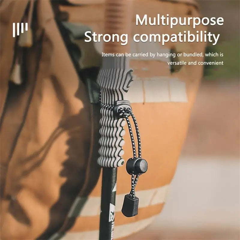 Adjustable Elastic Rope Set — Backpack & Trekking Pole Holder for Hiking, Mountaineering, 2/4/6pcs