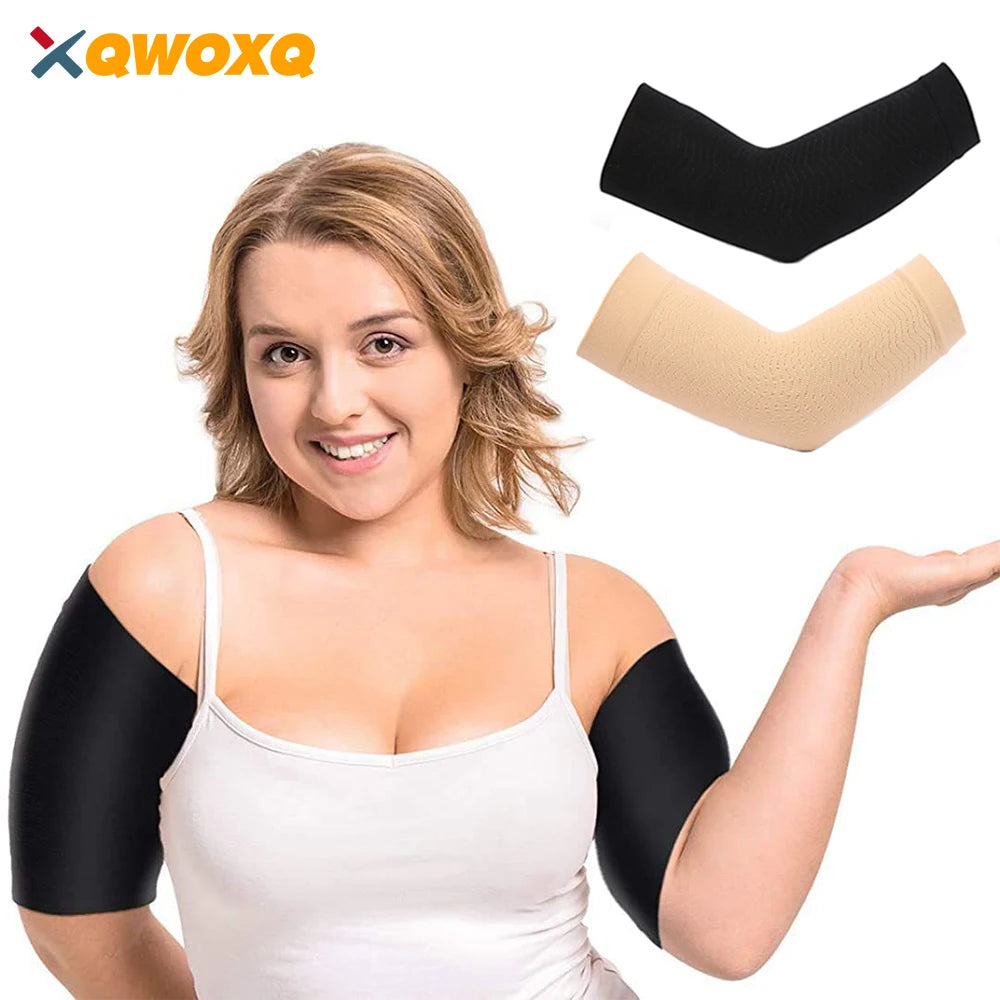 Women’s Arm Slimming Compression Sleeves – Upper Arm Shaper Wrap for Toning & Support
