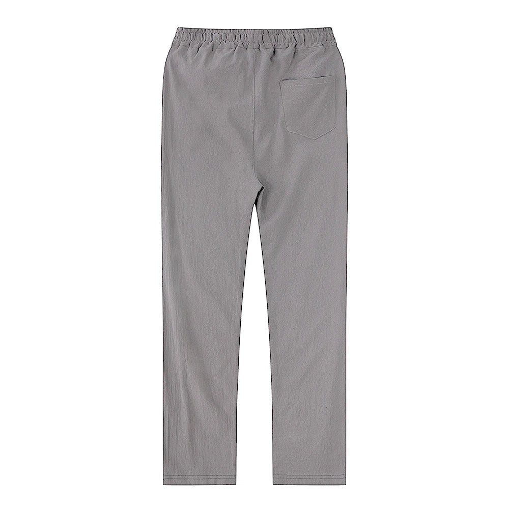 Men's Cotton Linen Pants – Breathable Solid Color Trousers for Autumn, Fitness & Streetwear, S-3XL
