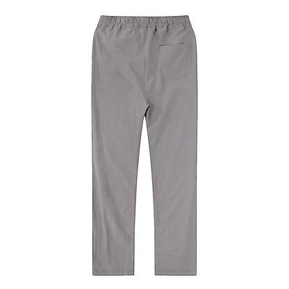 Men's Cotton Linen Pants – Breathable Solid Color Trousers for Autumn, Fitness & Streetwear, S-3XL