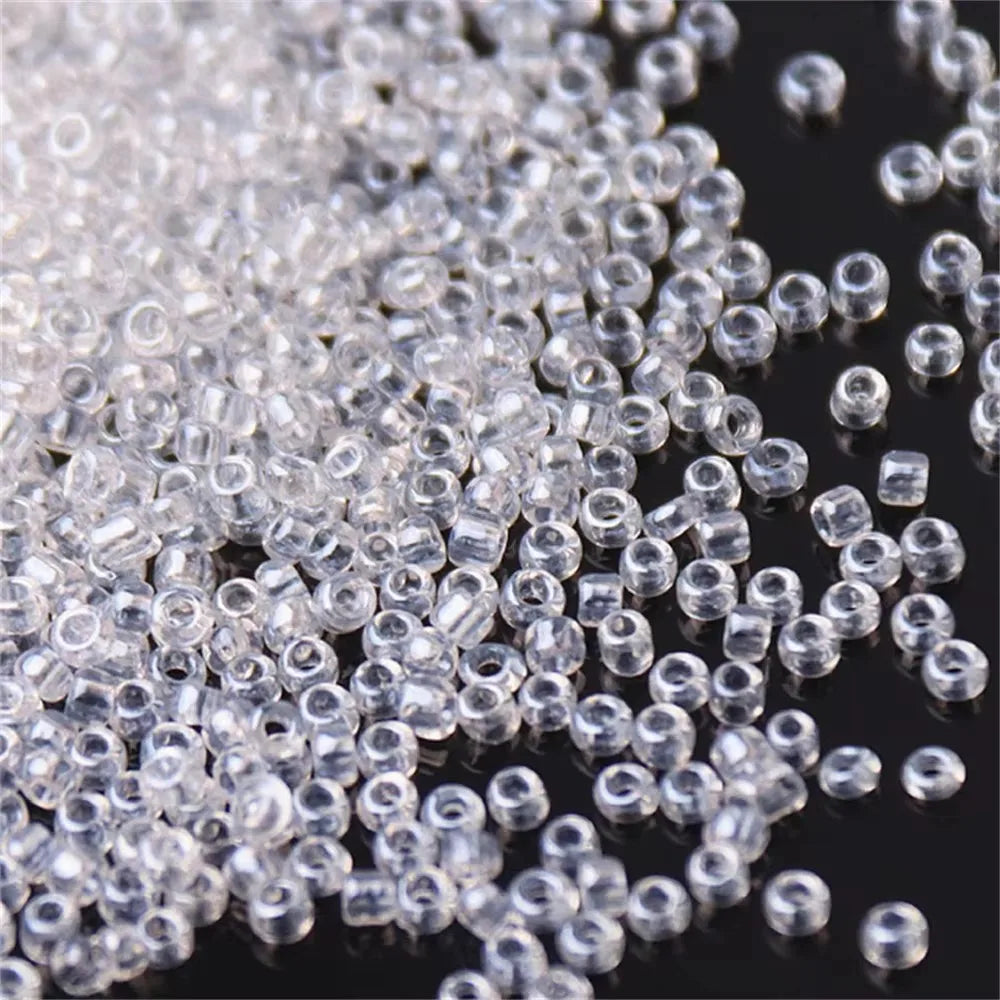 White Czech Glass Seed Beads 1.5mm–4mm for DIY Jewelry Making & Craft Projects