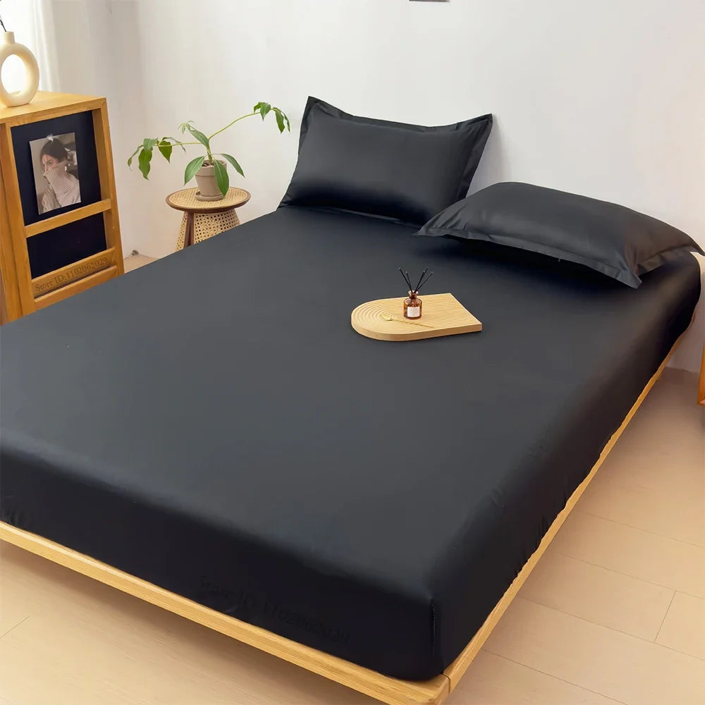 Waterproof Fitted Mattress Cover — Thick Bed Protector Sheet for Single, Double, Queen & King Size Beds