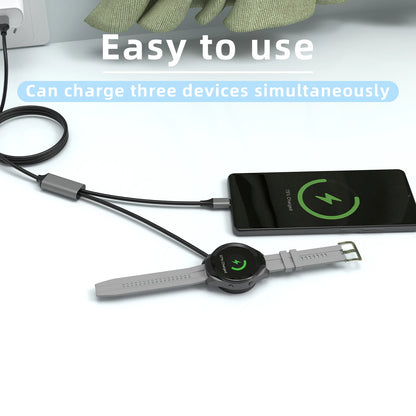 Samsung Galaxy Watch USB-C Fast Charger - PD 60W Charging Cable for Galaxy Watch Ultra, 7, 6, 6 Classic, 5, 5 Pro and Galaxy S25, S24, S23, Z Fold 6