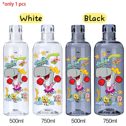 SpongeBob Graduated Water Cup - 500ml/750ml BPA-Free Plastic Bottle