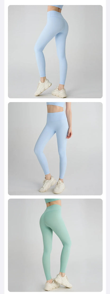 Naked Feeling Yoga Leggings for Women – High-Waisted Hip Lifting Fitness, Running & Cycling Pants