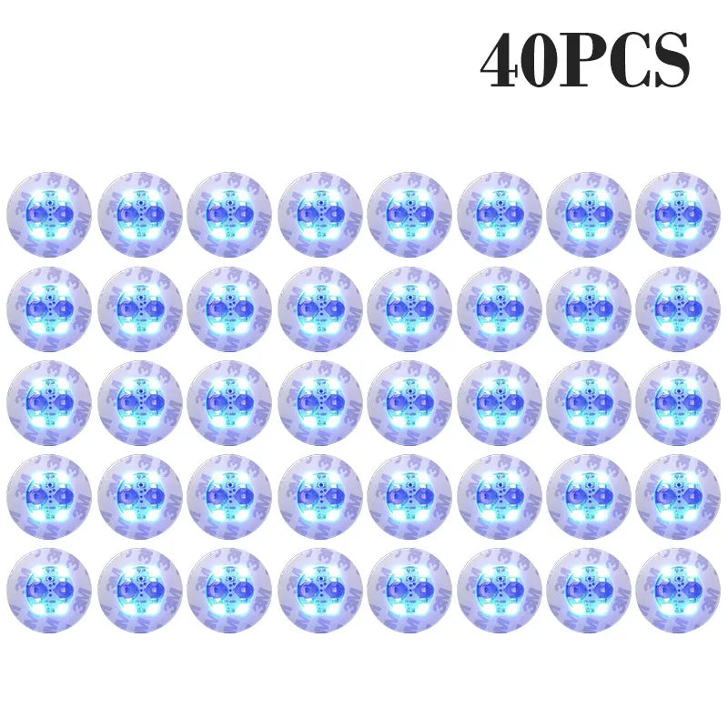 100-Pack LED Tableware Mats & Luminous Cup Stickers — Colorful Flashing Bottle Coasters for Bar, Stall, and Party Lighting