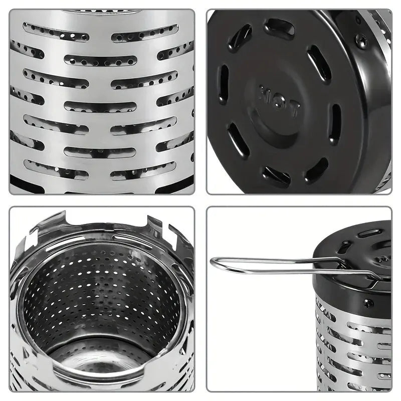 Stainless Steel Camping Heating Stove - Outdoor Infrared Heater & Portable Baking Stove