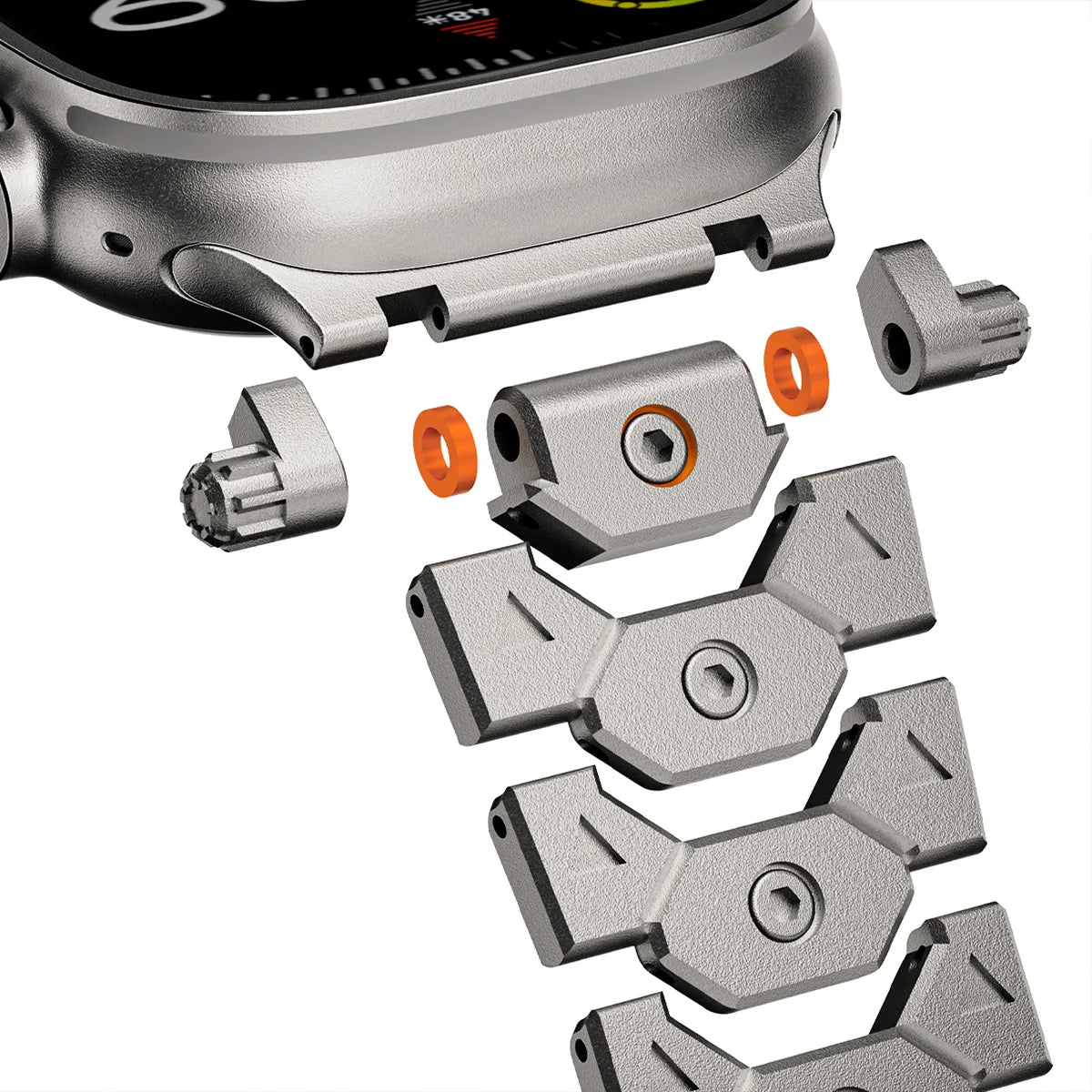 Luxury Titanium Metal Strap for Apple Watch — Stainless Steel Bracelet for Series 5-10 Ultra 2 (42mm-49mm)