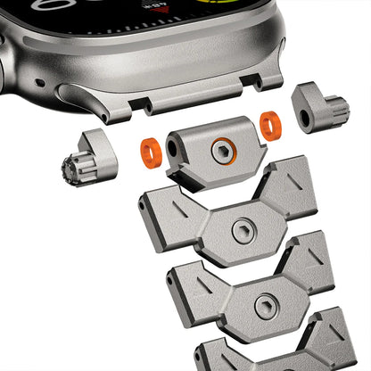 Luxury Titanium Metal Strap for Apple Watch — Stainless Steel Bracelet for Series 5-10 Ultra 2 (42mm-49mm)