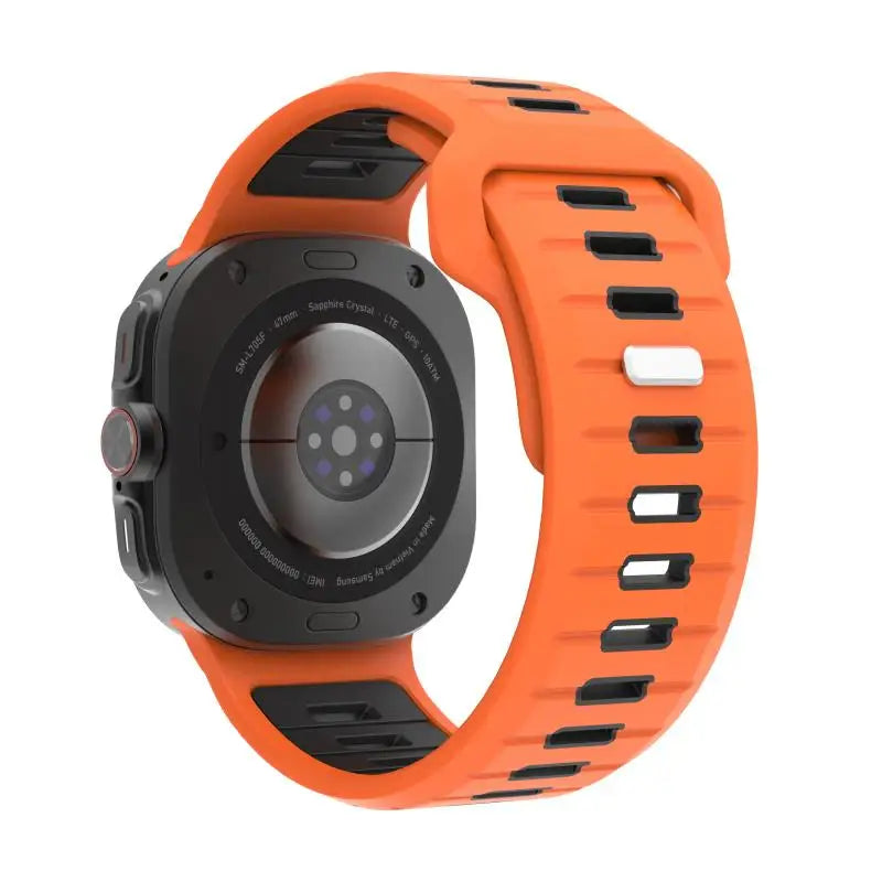 Sports Silicone Strap for Samsung Galaxy Watch Ultra 2025 — Soft Two-Color No-Gap Band for 47mm Galaxy Watch 7 Ultra