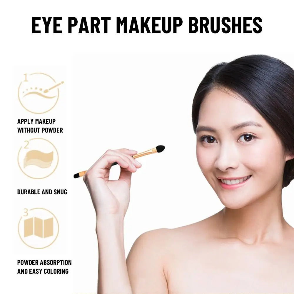 10pcs Double-Head Eye Shadow & Eyeliner Brush - Fashion Sponge Stick for Lip & Eyebrow Makeup Tools