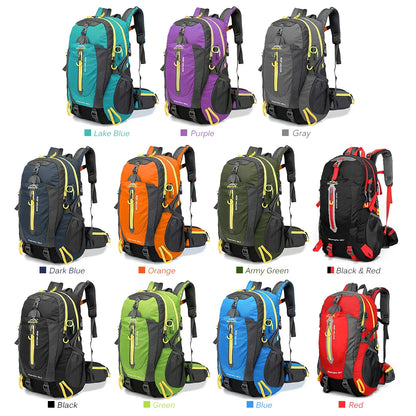 40L Water-Resistant Travel Backpack — Camping, Hiking, Trekking & Climbing Daypack with Laptop Compartment for Men & Women