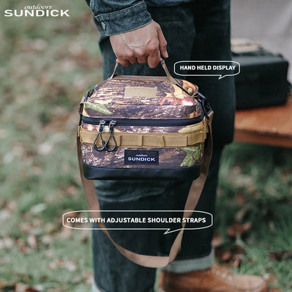 Camping Insulated Bowl & Cup Storage Bag – Outdoor Portable Lunch Bag, Available in Black, Brown, Army Green, and Camo