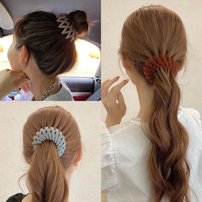 Bird Nest Ponytail Hair Clips – Magic Lazy Braider Hair Rings & Hairpins, Simple Hair Styling Accessories for Women