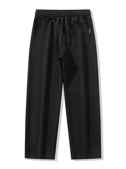 Men’s Wide Leg Cotton Sweatpants – Straight Fit Drawstring Casual Sports Track Pants, Big Size up to 8XL