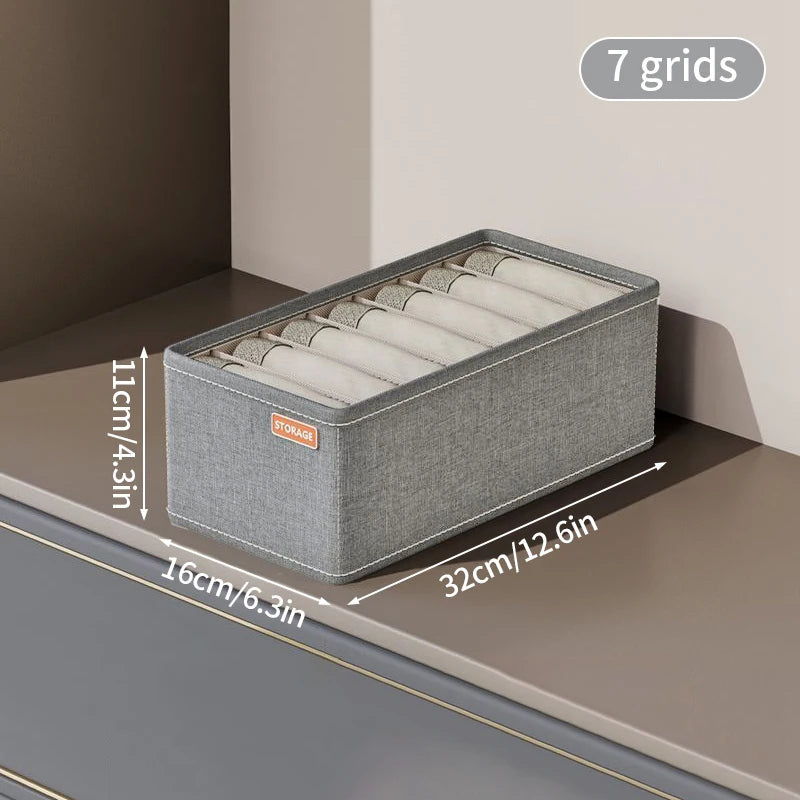 Foldable Underwear Storage Box – Non-Woven Organizer for Panties, Bra, Socks, Clothes Separator for Bedroom Drawers & Wardrobe