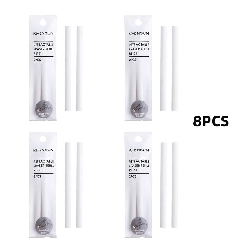 Retractable Press Eraser Pen – Replaceable Core Push-Button Art Eraser for Students, Kids & School Stationery Supplies