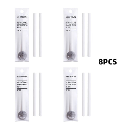 Retractable Press Eraser Pen – Replaceable Core Push-Button Art Eraser for Students, Kids & School Stationery Supplies