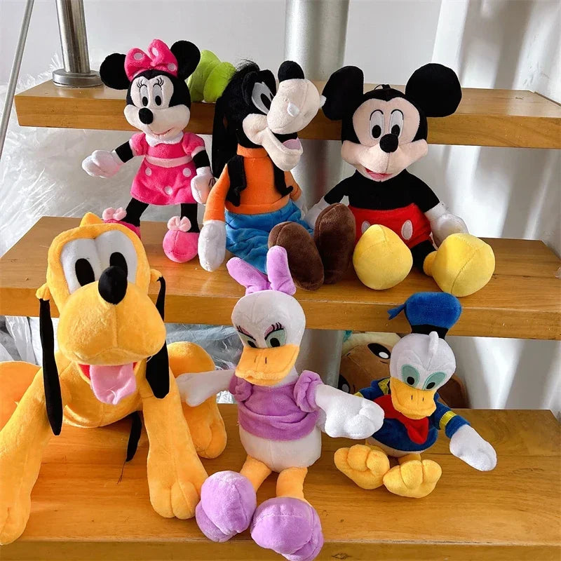 High-Quality Disney Plush Toy Set — Mickey, Minnie, Pluto, Goofy, Daisy & Donald Stuffed Cuddly Dolls for Kids, Home Decor & Gifts