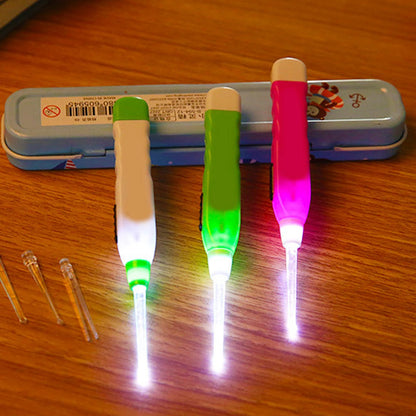 LED Tonsil Stone Remover & Earwax Cleaning Tool – 3-Tip Ear Pick with Light for Ear Care