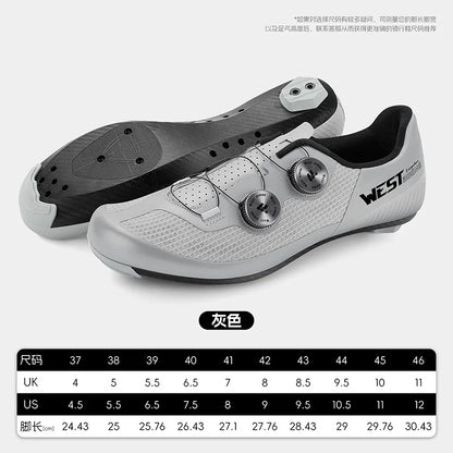 WEST BIKING Road Cycling Shoes - Breathable Mesh Clipless Bicycle Shoes with Dual Knob Buckle Closure