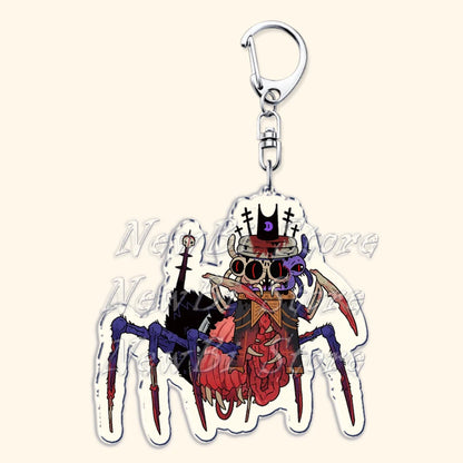 Funny Dark Video Game Sheep Keychain – Cute Lamb & Goat Bag Accessory Gamer Gift