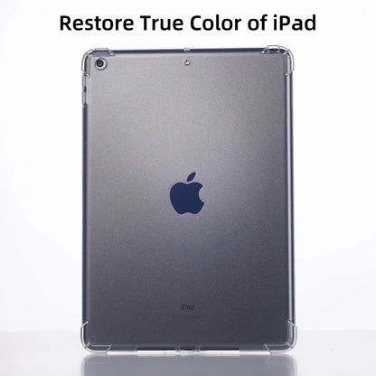 Transparent TPU iPad Case - Protective Cover for iPad Air 11 M2, Pro 11/13 M4, 7th–10th Gen, Air 3–5 & Mini 6