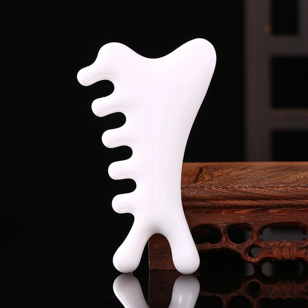 Guasha Massage Scraper – Beeswax Face & Eye Massager, Acupuncture Gua Sha Board for SPA and Beauty Therapy