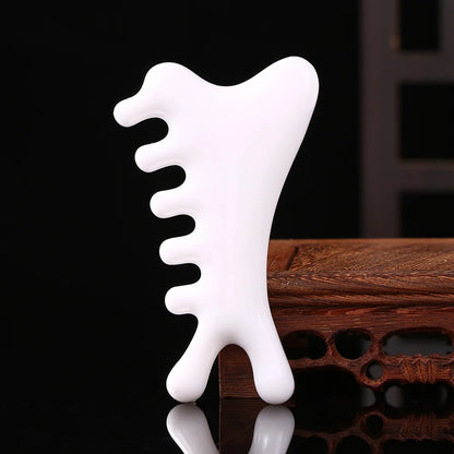 Guasha Massage Scraper – Beeswax Face & Eye Massager, Acupuncture Gua Sha Board for SPA and Beauty Therapy