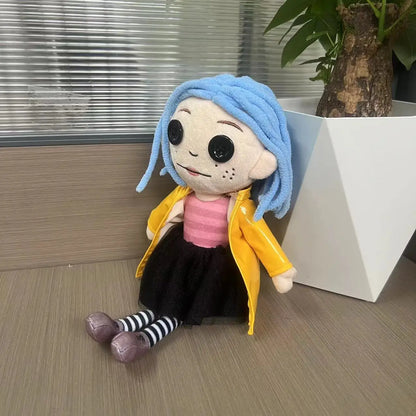 28cm Coraline Plush Toy – Kawaii Cartoon Figure, Soft Pillow Doll for Kids, Collectible & Birthday Gift