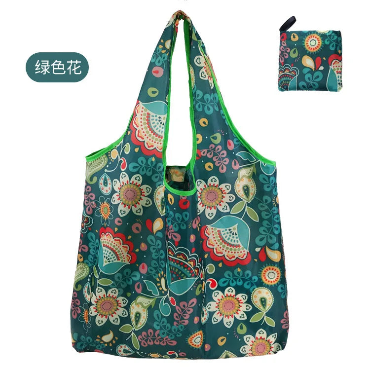 Large Foldable Reusable Shopping Tote Bag – Eco-Friendly Grocery & Beach Storage Shoulder Bag, Multi-Purpose Carry Pouch