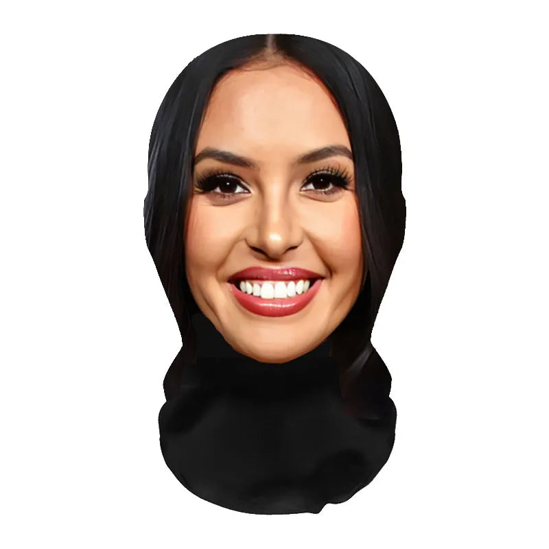 3D Printed Realistic Face Mask - Stretch Mesh Full Head Cosplay Balaclava for Role Play & Hip Hop Costume