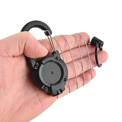 Anti-Theft Metal Retractable Keychain - Easy-Pull Elastic Yoyo for Ski Pass, ID Card, and Anti-Lost Accessories
