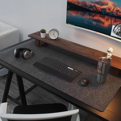 Large Wool Felt Computer Desk Mat: Soft Breathable Laptop Anti-Slip Pad - Ideal for Gamers, Comfortable for Cold Weather