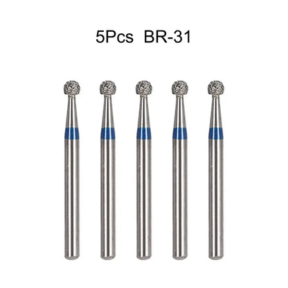 5pcs Dental Diamond Burs Drill FG 1.6mm – High-Speed Handpiece Burs for Polishing & Whitening