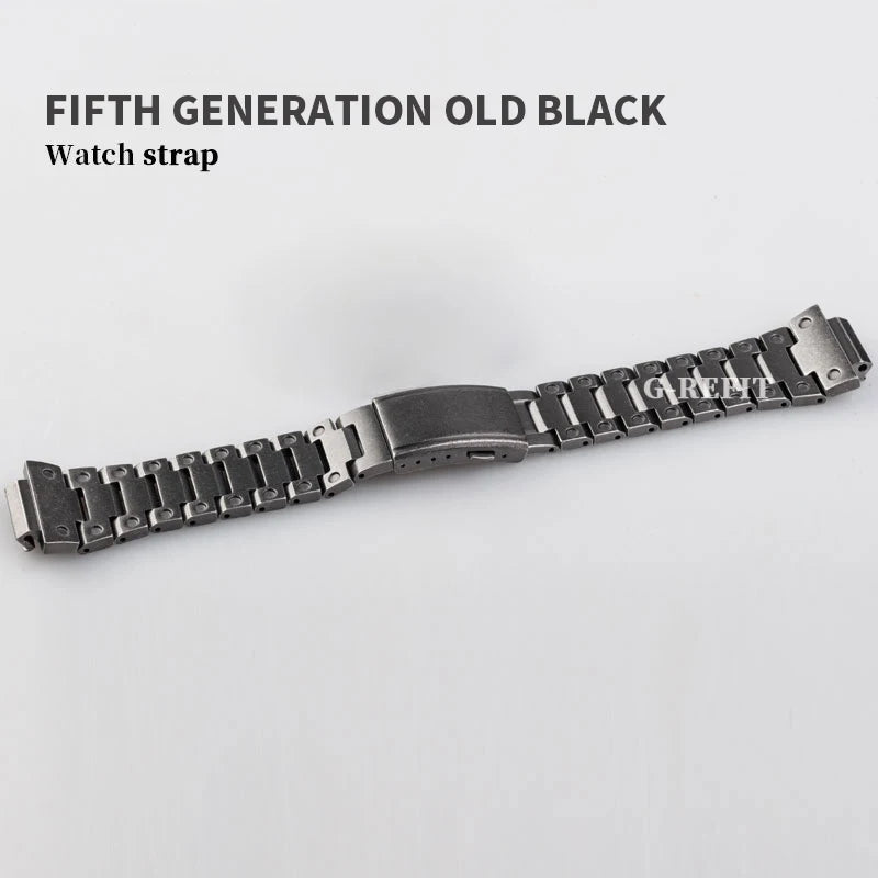 G-Refit V6.0 DW5600 Metal Bezel Kit - Stainless Steel Watch Band Strap & Case Accessories with Tools for GWB5600/GWM5610
