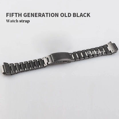 G-Refit V6.0 DW5600 Metal Bezel Kit - Stainless Steel Watch Band Strap & Case Accessories with Tools for GWB5600/GWM5610