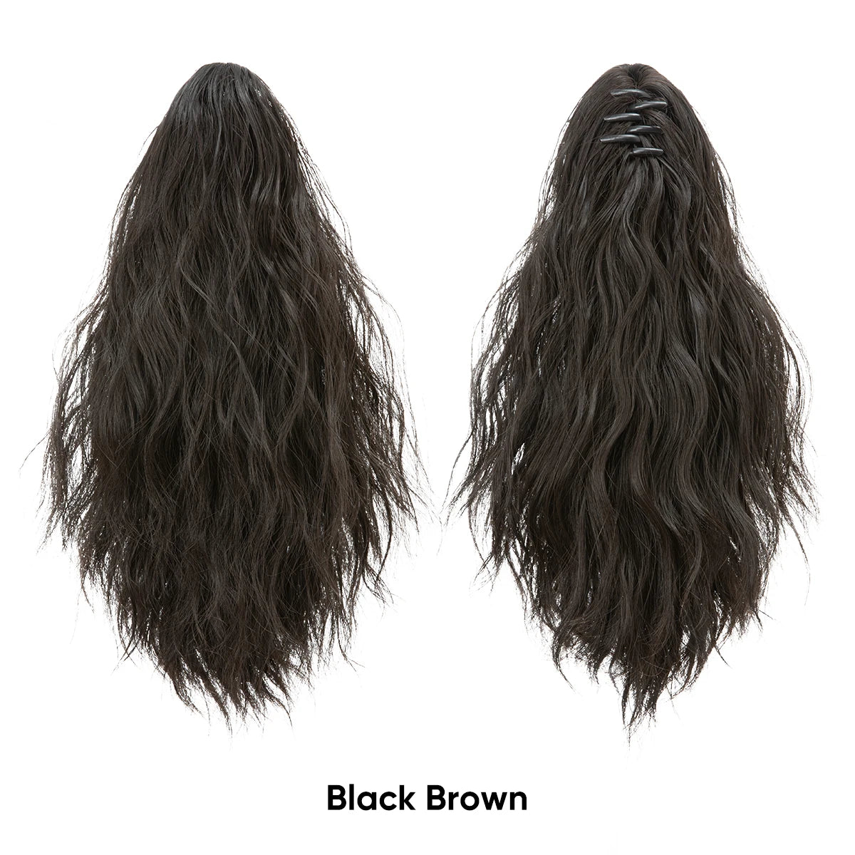 13-Inch Premium Synthetic Curly Claw Clip Ponytail – Blonde Brown Short Hairpiece, Fake Hair Extensions P064