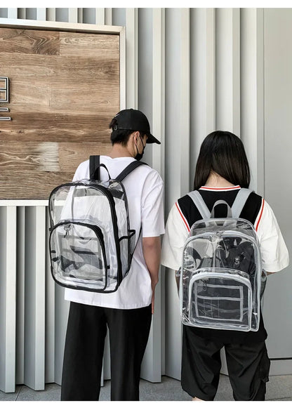 Transparent Shoulder Bag | Unisex Large Capacity Waterproof Multifunctional Backpack for Men & Women